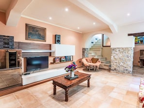 Interior Design, Flooring, Furniture, Floor, Wood, Ceiling, Couch, Living Room, Room, Lighting