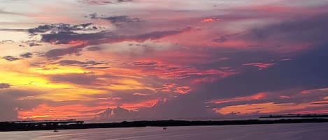 Unretouched photo of sunset from balcony