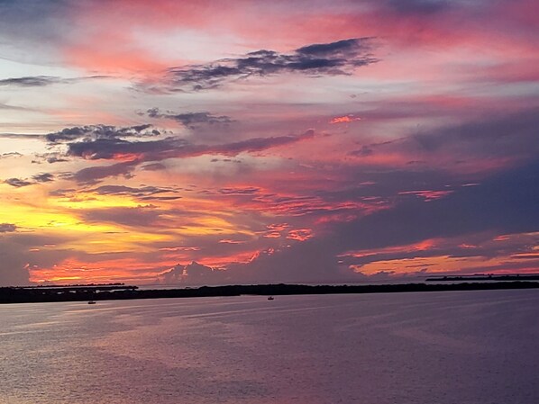 Unretouched photo of sunset from balcony