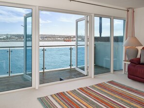 Outstanding views from the living room and balcony | Kings Haven, Mount Batten, near Plymouth