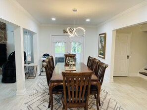 Dining area, with high chair