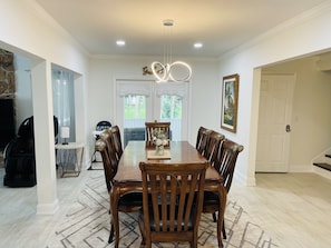 Dining area, with high chair