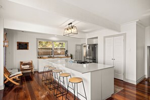 Kitchen with city and ocean views (2)