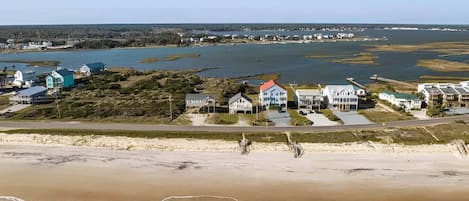 Private beach access in front and a private pier out into the water in the back!