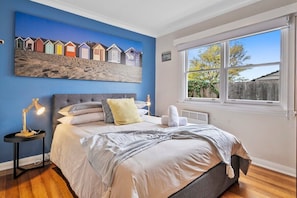 3rd bedroom has a luxurious brand new Queen bed Wardrobe and heating. All linen is of the highest quality and professionally laundered.