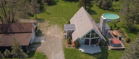 Overhead view of Home - (Hot tub not in service)