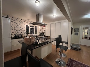 kitchen island in 1st floor apartment
