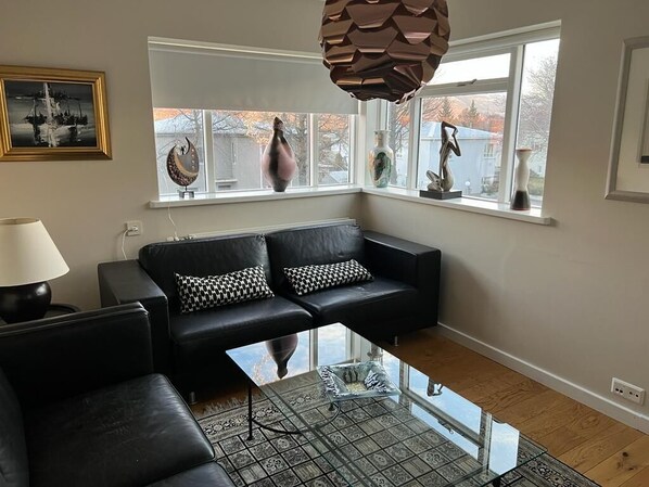 Living room on 1st floor apartment