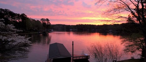 Gorgeous sunset view of the dock.