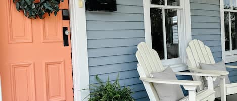 The front porch of the Peach House 