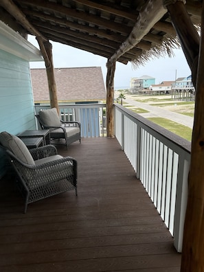 View of gulf on bay side porch includes filtered views of the bay.
