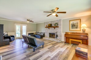 Living Room | Fireplace | Piano