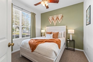 Queen bedroom on main floor, a relaxing retreat after a busy day!