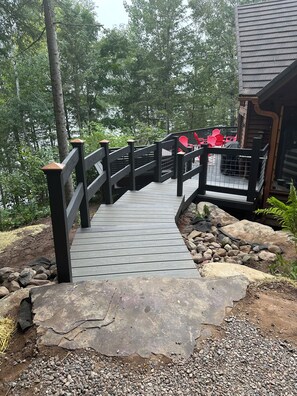 Entrance onto deck from west parking pad