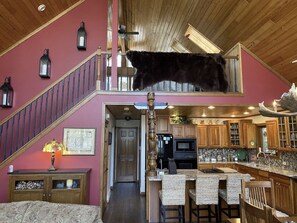 Kitchen with master suite in loft above