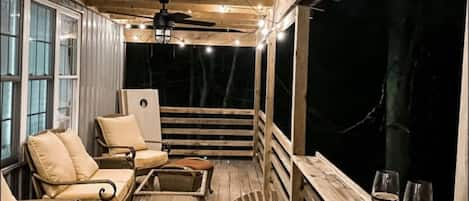 Sit and take in the views on the covered deck rain or shine,