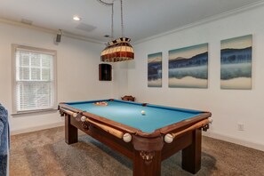 Enjoy a Game of Pool in the Downstairs Living Space