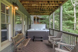 Steamy Hot Tub on the Back Deck