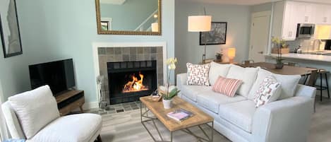 Brand new beautiful and comfortable furnishings & a wood-burning fireplace