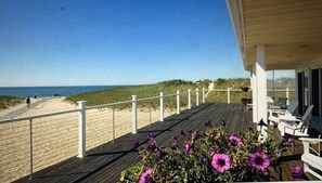 pool deck looking toward private beach