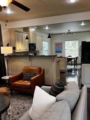 Living Room looking into the kitchen and dining areas