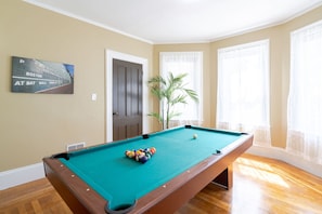 Game Room: Enjoy a few games of Billiards  and determine who the best is!