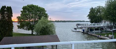 Wake up each morning to these dock views.