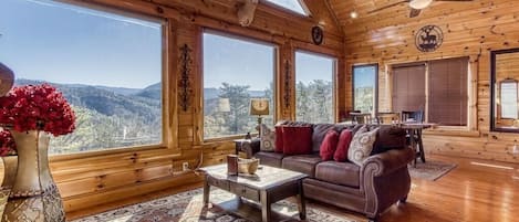 A View is Forever's cozy living area