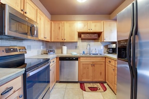 Kitchen stocked with essentials to prepare your favorite meal