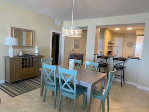 Dining Area seats 6 and is great for Board Games and Puzzles too!