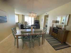 Dining Room and Living Area with 55” Smart TV