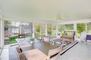 Sunroom | Dining Area | Seating | Water Views