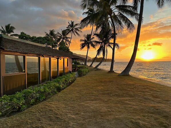 Front of the cottage of the property.