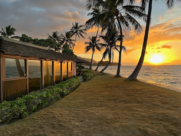 Front of the cottage of the property.