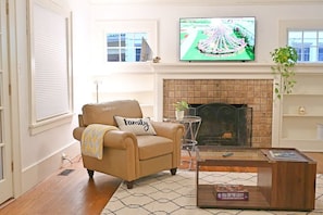 Living room with smart TV
