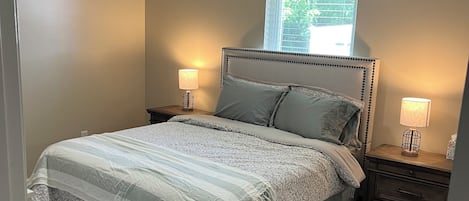 Queen bedroom with FULL bathroom and closet attached.