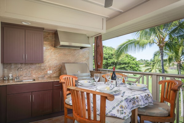 Enjoy the Island Breeze while Barbecuing  on the Viking Grill