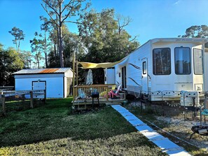 Large fenced in yard for you and doggies to enjoy! 