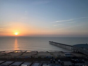 Sunrise over the pier.  
