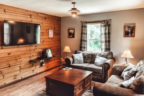 Relax after a day of fun in the cozy living room.
