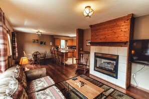 Relax after a day of fun in the cozy living room.