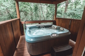 Kick back and relax in your own private hot tub during your stay!