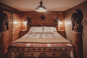 Your king bed after a fun day exploring Hocking Hills!
