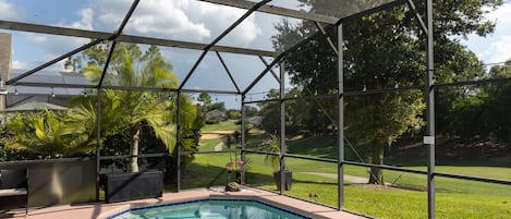 Pool with view of Golf Course