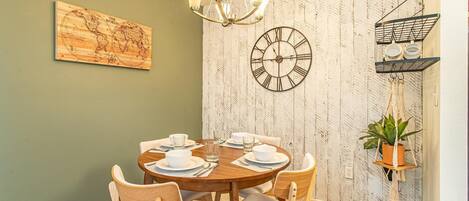 Stressed wood custom decorative wall with clock, but no rush