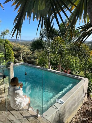 Enjoy your morning cuppa by the pool