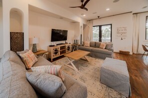 Living room with flat screen TV