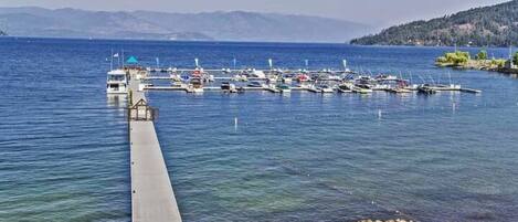 Your private beach and marina is a short stroll down the waterfront promenade.