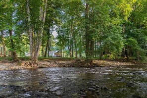 view of homes from the river