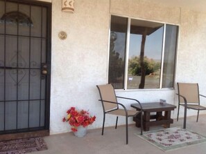 Front porch area for sunrises & stargazing